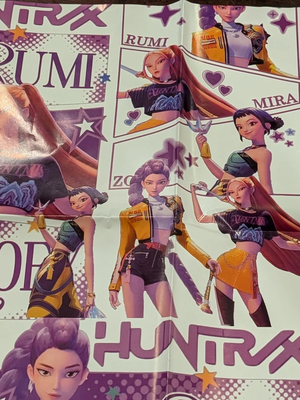 3 K-pop Demon Hunters Wrapping Paper Sheets